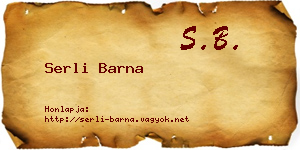 Serli Barna névjegykártya
